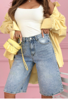 Krótkie jeansowe spodenki z kryształkami Ottavia jasnoniebieskie