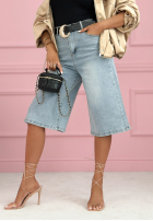 Jeans Hose bermudy z szerokimi nogawkami Buffalo River Hellblau