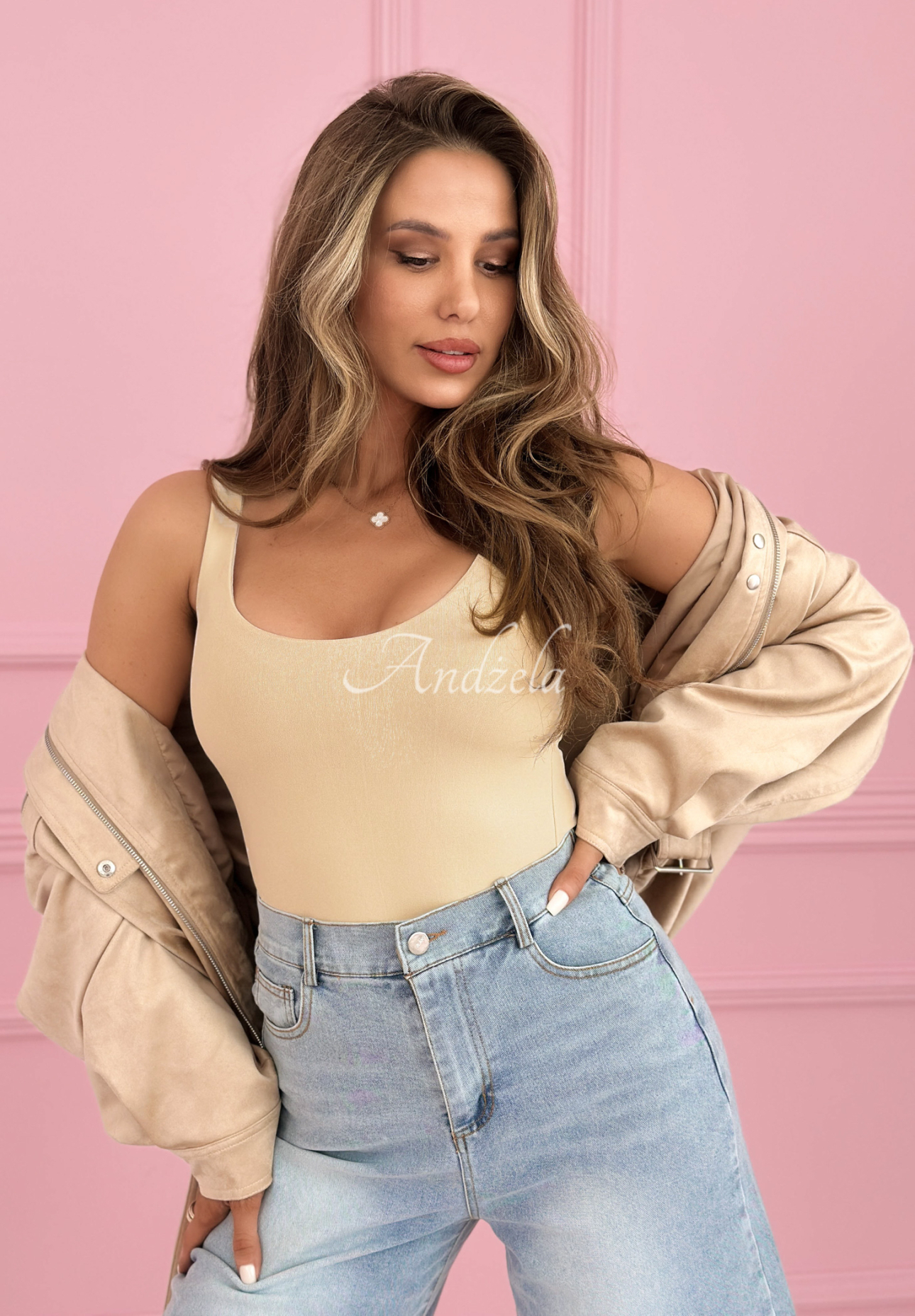 Solaria beige strappy top