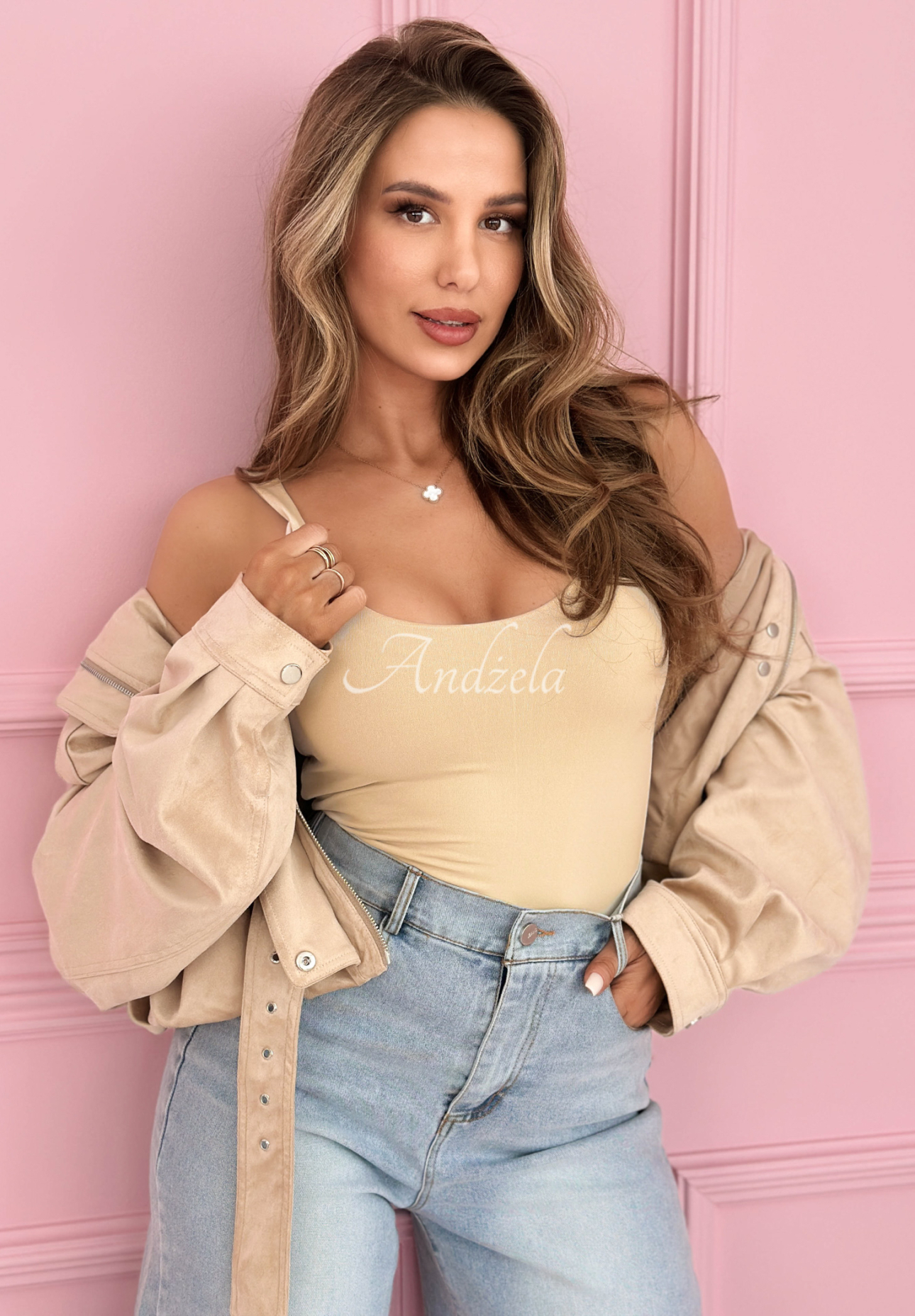 Solaria beige strappy top