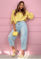 Krótka skórzana Jacke z kołnierzem Valleria Pistaziengrün