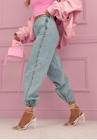 Spodnie jeansowe joggery Beatricia jasnoniebieskie