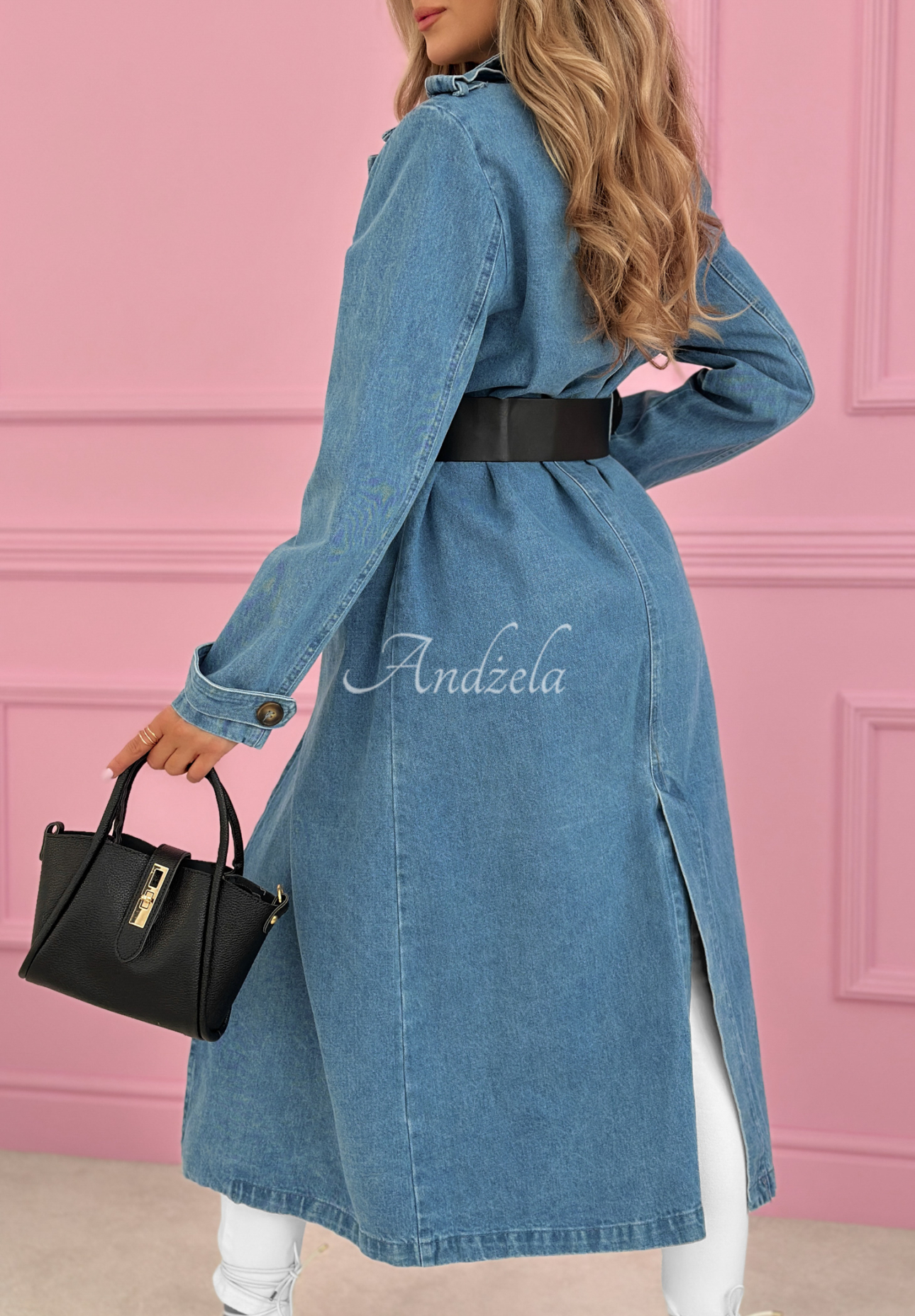 Denim-Trenchcoat mit Gürtel Maryella Blau