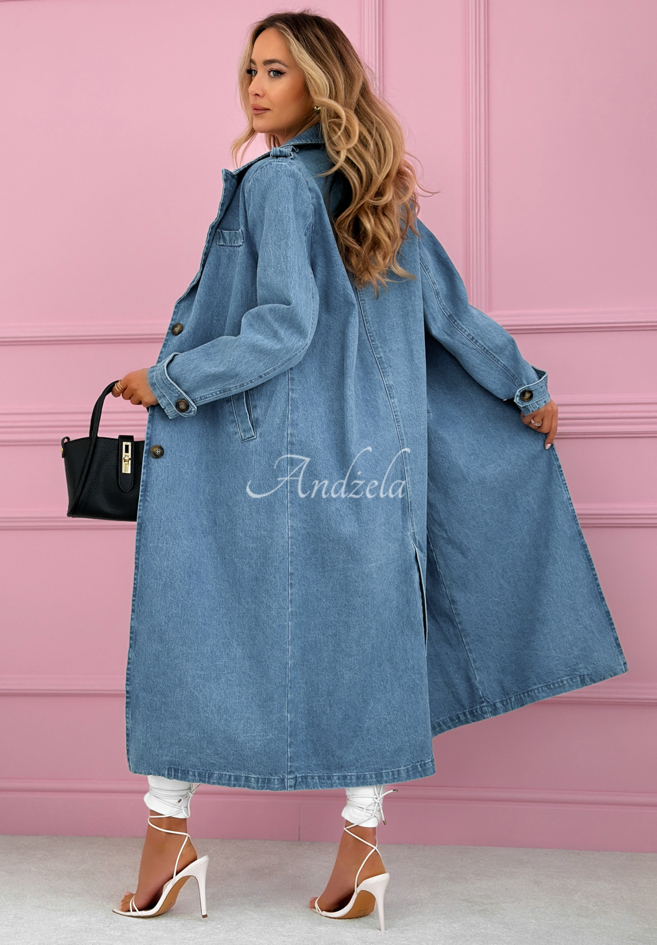 Denim-Trenchcoat mit Gürtel Maryella Blau