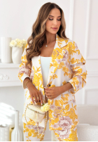 Garnitur damski w kwiaty Jasmine biało-Rosa