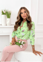 Wzorzysta Hemd Soft Wings Pistaziengrün