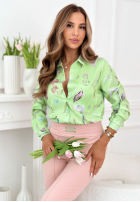 Wzorzysta Hemd Soft Wings Pistaziengrün