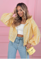Żakardowa kurtka bomberka Madelyn żółta