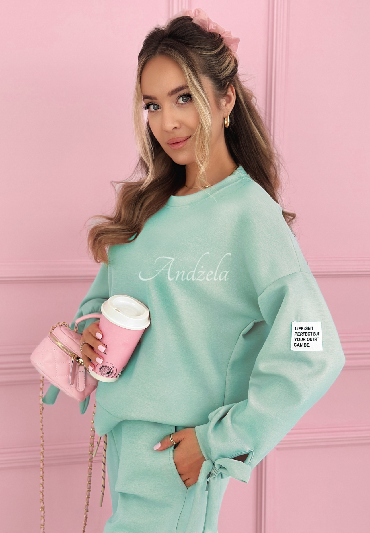 Peyton sage butter viscose tracksuit set