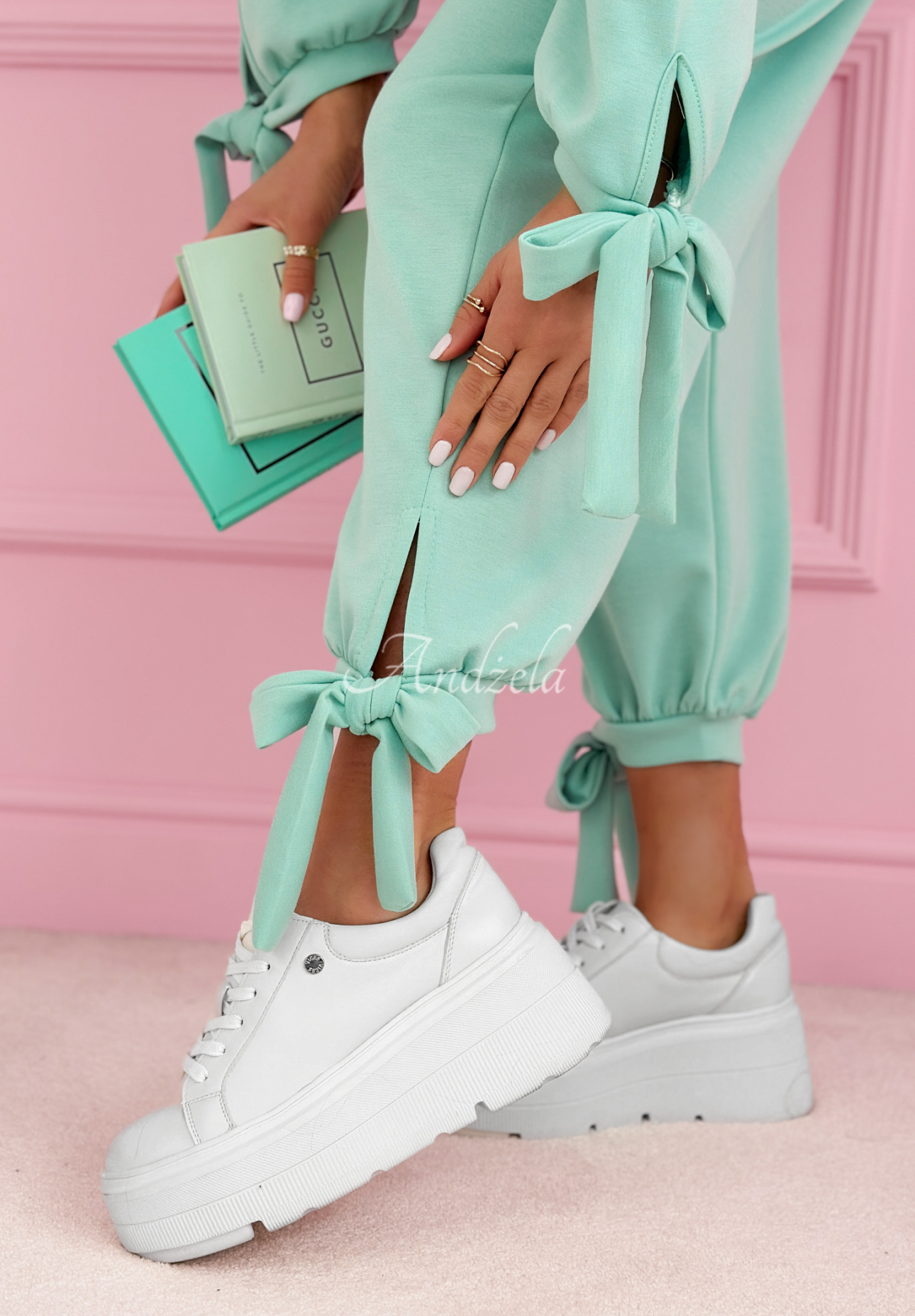 Viskose-Trainingsanzug-Set Peyton Pistaziengrün