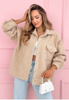 Krótka Jacke sherpa kożuszek Anyana Himmelblau