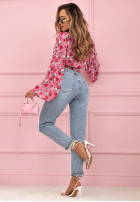 Jeans Hose mom fit z paskiem Valerio Hellblau