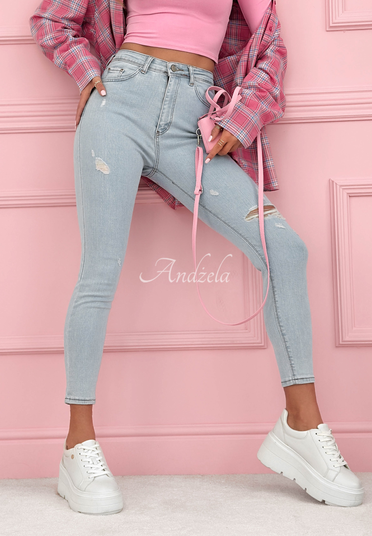 Skinny-Jeans Irene hellblau