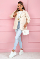 Pikowana Jacke z kołnierzem i kieszeniami Oleander Himmelblau