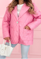 Pikowana Jacke z kołnierzem i kieszeniami Oleander Himmelblau