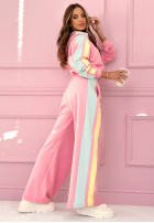 Sweat Set z nadrukiem Sweatshirt i Hose Feel Good Rosa