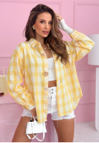 Hemd w kratę Colors & Squares Gelb