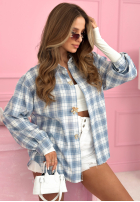 Hemd w kratę Colors & Squares Himmelblau