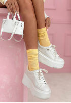 Lange prążkowane skarpetki Always Me Schokoladenbraun