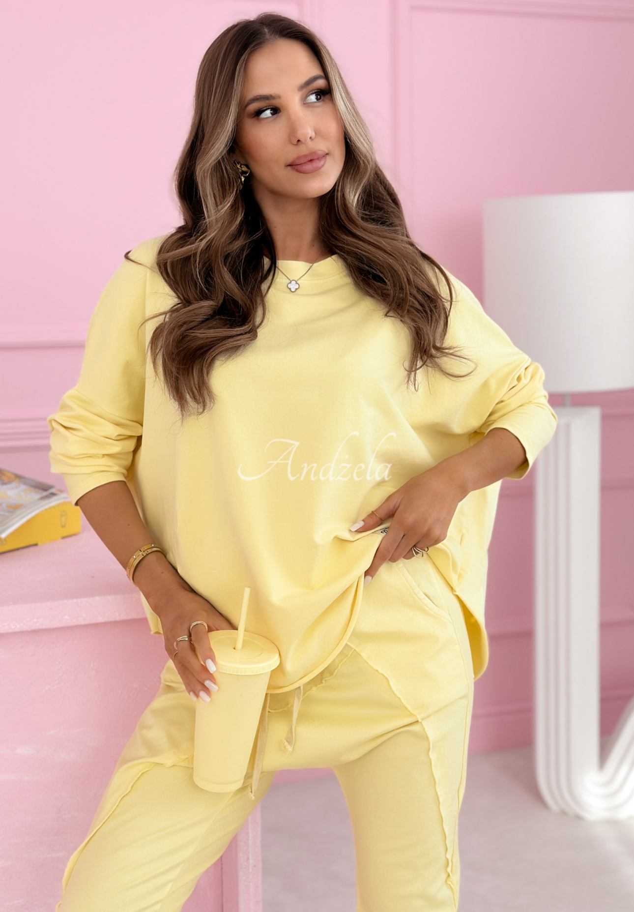 Phenomenal Woman yellow cotton long-sleeved blouse