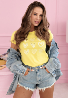 T-Shirt z serduszkami A Lot Of Hearts Himmelblau