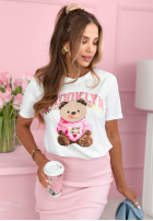 T-shirt z nadrukiem Brooklyn Style biały