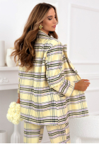 Dwurzędowa Blazer w kratę Her Decision Puderrosa