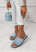 Zamszowe klapki Morgana beżowe