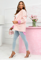 Blazer z koszulowymi wstawkami Waiting For You Puderrosa