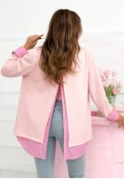 Blazer z koszulowymi wstawkami Waiting For You Puderrosa