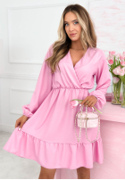 Kopertowa Kleid z falbankami Valentina Rosa