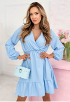 Kopertowa Kleid z falbankami Valentina Rosa