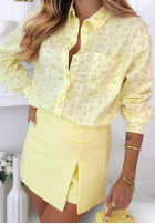 Eleganckie spódnico-spodenki mini Clarice białe