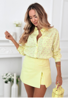 Bawełniana Hemd w kwiaty Marbella Gelb