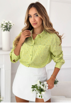 Bawełniana Hemd w kwiaty Marbella Gelb