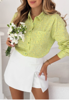 Bawełniana Hemd w kwiaty Marbella Gelb