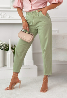 Hose Jeans mom fit Gracie Pistaziengrün