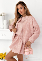 Krótka kreszowana Jacke bomberka Layla Gelb