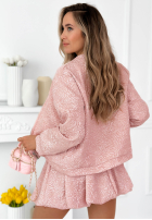 Krótka kreszowana Jacke bomberka Layla Gelb