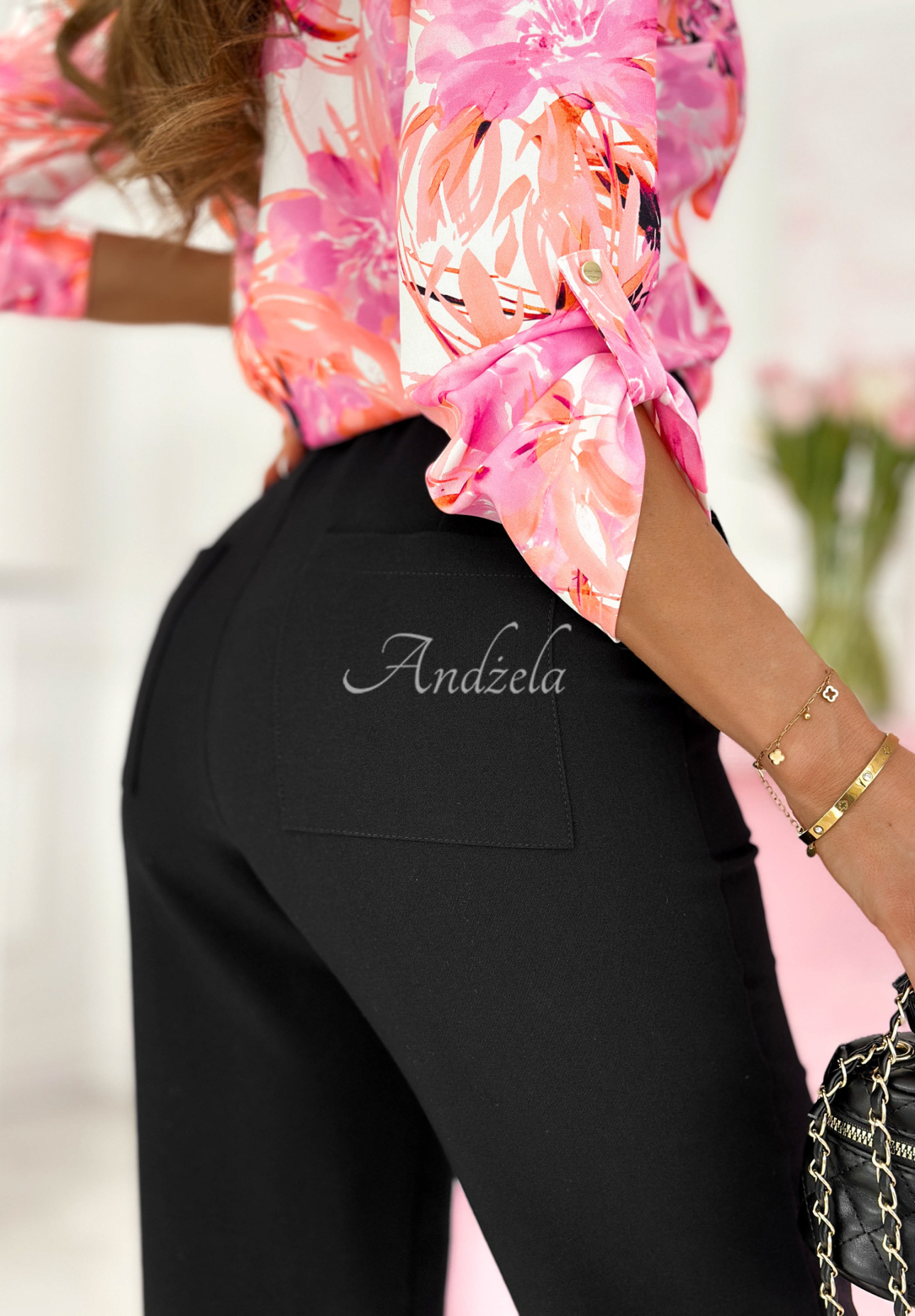 Elegante Zigarettenhose aus Viskose Laura Schwarz