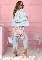 Krótka skórzana Jacke z kołnierzem Jolie Gelb