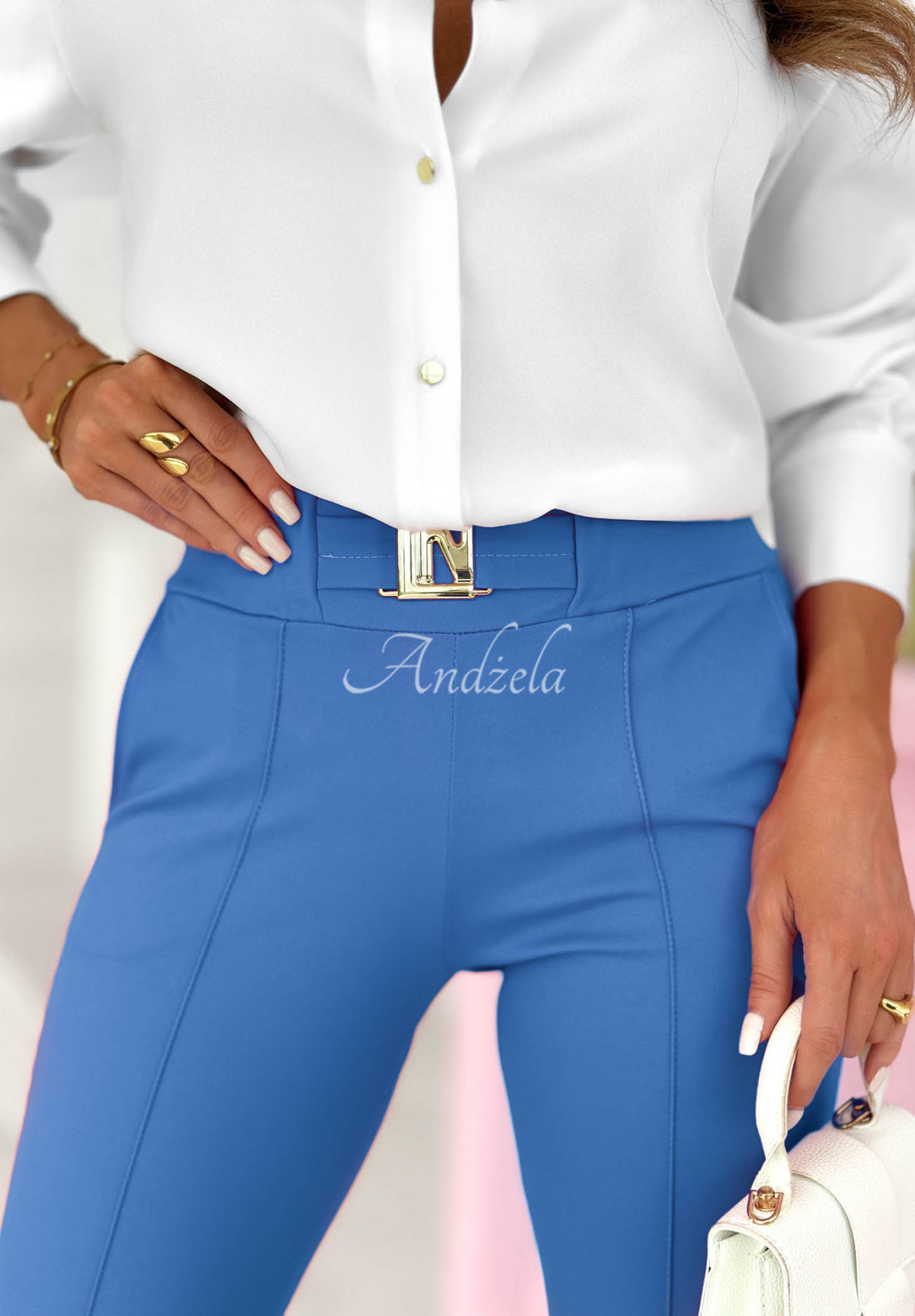 Every Day Count fabric pants, blue