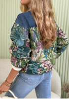 Jeans Jacke z żakardowymi wstawkami Leah ciemnoniebieska