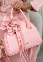 Skórzana Tasche z kwiatem Kallie Ecru