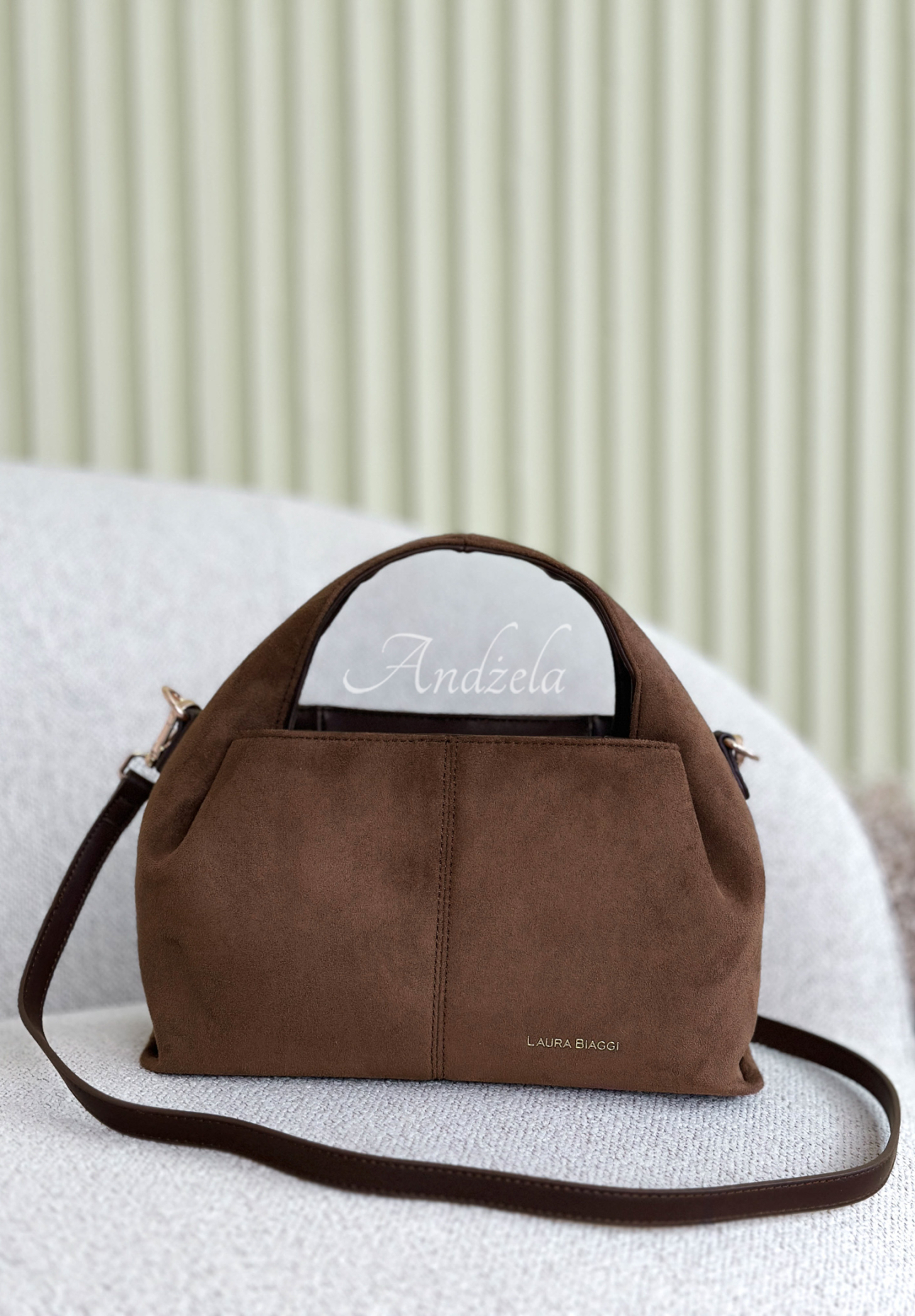 Wildledertasche Annabelle Mokkafarben