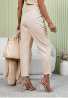 Eleganckie Hose Chinohose z paskiem Cordelia Rosa