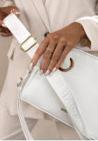 Skórzana Tasche z kwiatem Kallie Ecru