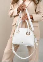 Skórzana Tasche z kwiatem Kallie Ecru