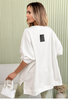 Sweatshirt oversize Active Queens Ecru