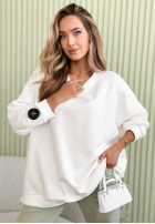 Sweatshirt oversize Active Queens Ecru